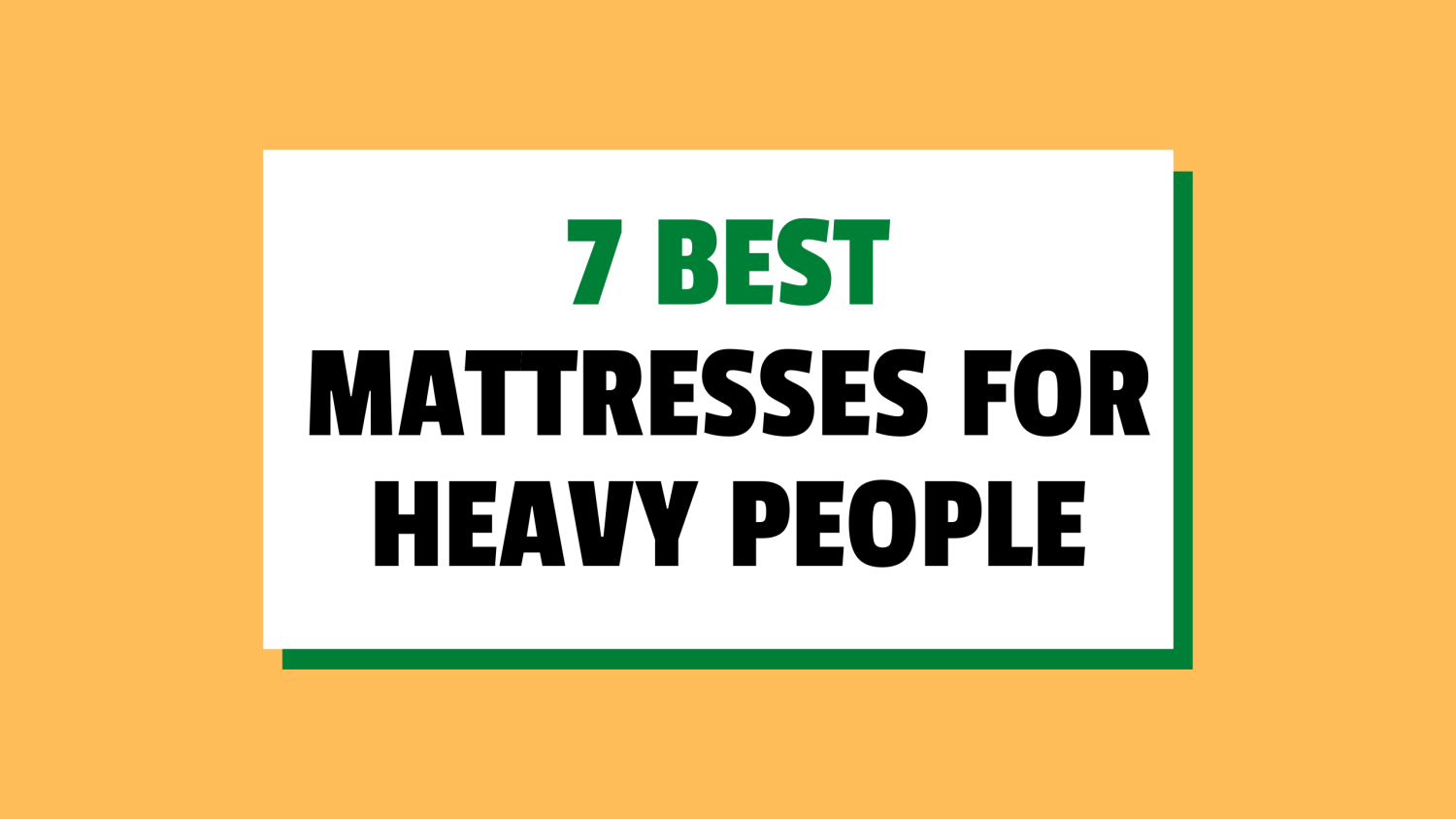 7 Best Mattresses for Heavy People UK Best Mattress UK