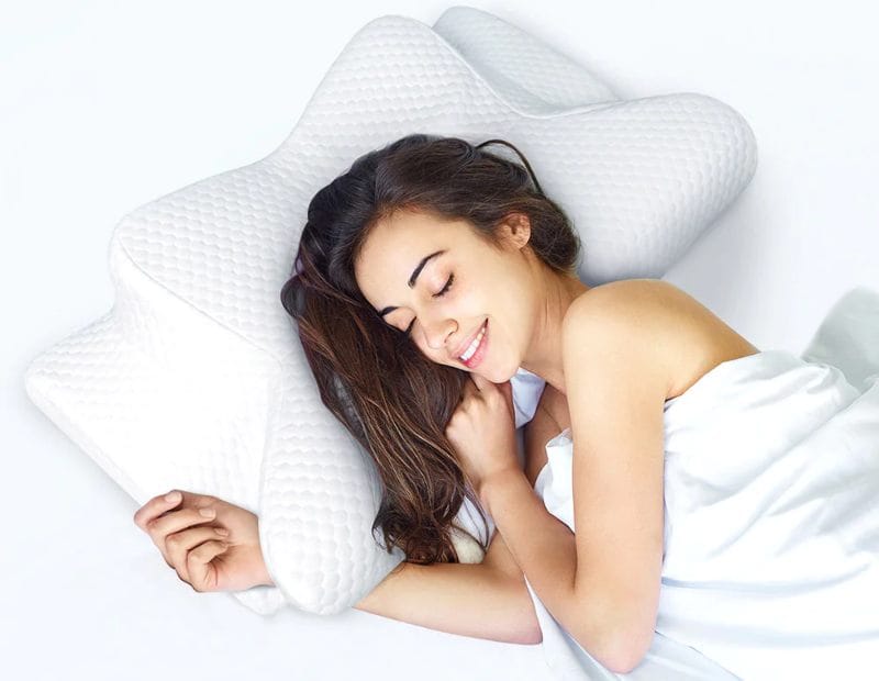 zamat butterfly button shaped pillow white